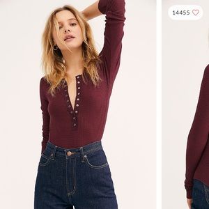 Free People one of the girls Henley